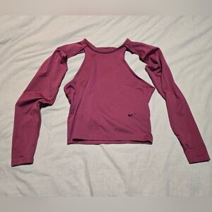 Nike Women's Plum Long Sleeve Crop Top